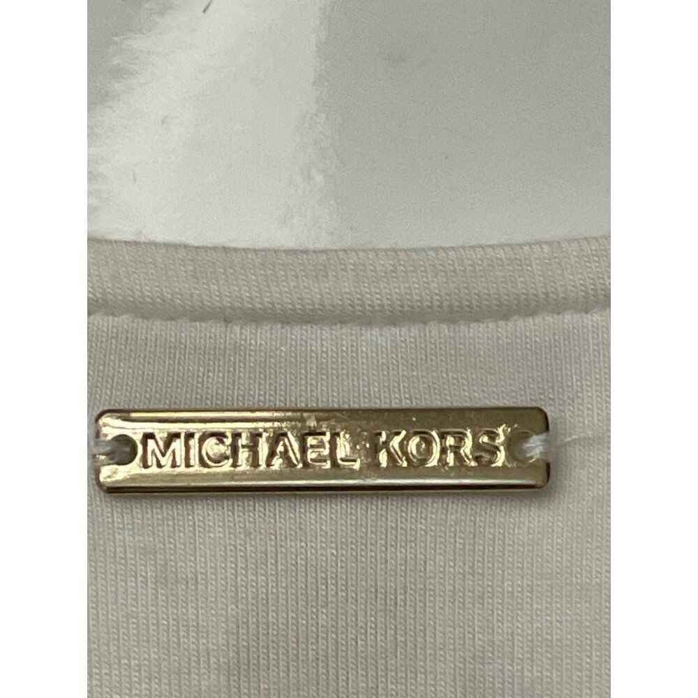 Michael Kors Women White Sleeveless Mixed Media Layered Top Size M - Picture 7 of 8